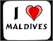 I Love Maldives Decorated Mouse Pad