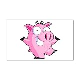 22 x 14 Wall Vinyl Sticker Pig Cartoon