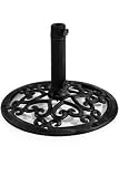 Scroll Round Umbrella Stand 40-48 Lbs Black
