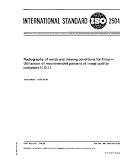 ISO 2504:1973, Radiography of welds and viewing conditions for films - Utilization of recommended patterns of image quality indicators (I.Q.I.)