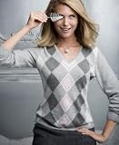 Charter Club Cashmere Argyle V-Neck Sweater
