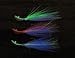 Bucktail Wobble Jigs - Glow in the Dark - Set of 3