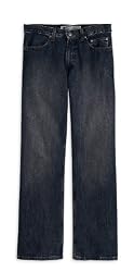 Harley-Davidson&reg; Men's Boot Cut Medium Weight Blue Jeans. Back pocket embrodiery. 99027-09VM