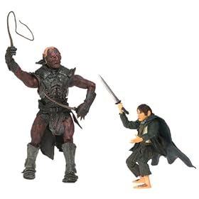 Lord of the Rings The Two Towers Pippin and Ugluk figures- 6" inches