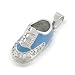 Mothers Day Gifts Bling Jewelry 925 Sterling Silver Blue Sneakers Maternity Boy Baby Shoe Charm Pendant