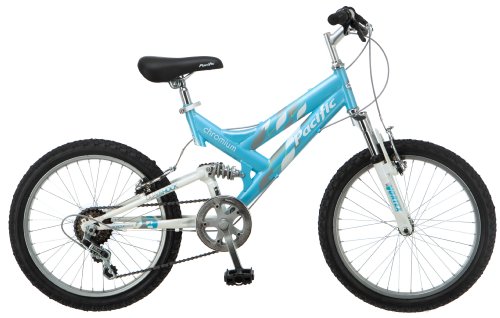 Pacific Girl's Chromium Mountain Bike, Light Blue, One Size