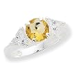 Sterling Silver Citrine Ring