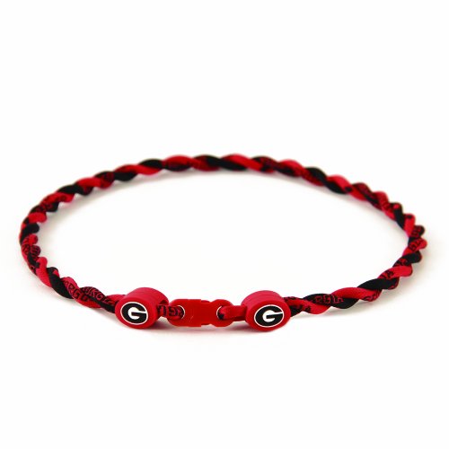 Georgia Bulldogs 21'' Twist Titanium Sports Necklace