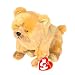 Ty Beanie Babies - Zodiac Fluffly Dog with Gold Paw bottoms [Toy]