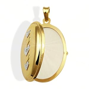 Goldmaid Medallion 333 Gelbgold 1 Diamant 0,005ct Weissgold Herz