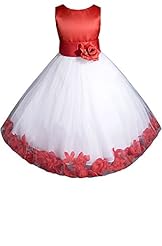 Girls Tea Length Flower-Girl Dress/Pageant Dress 