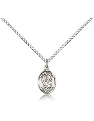 Free Engraving Included Medal- Sterling Silver St. Saint Andrew the Apostle Pendant 1/2 x 1/4" 9000SS--w/18" Chain & Box Patron Saint of Fisherman/Scotland