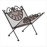 WROUGHT IRON MAGAZINE RACK
