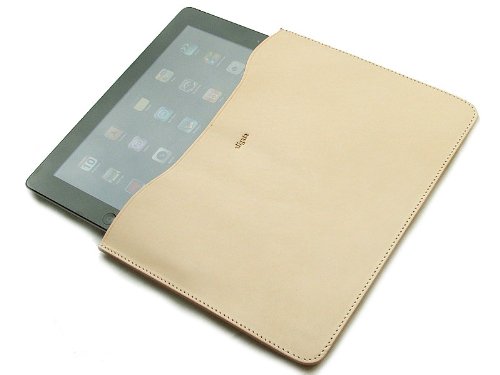 iPad 2 and iPad 1 Premium Leather Sleeve, Nude Beauty