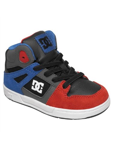 DC Kids Rebound Skate Shoe (Toddler),Black/Royal/Athletic Red,10 M US Toddler On Sale