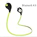 Wireless Bluetooth 4.0 Sport Jogger Running Stereo Headset Headphones Earphone Earbuds Mic Hands-free Calling for Smart Phones Mp3 Players Tablets Personal Computers Pc