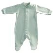Tadpoles Double-Knit Footed Snap Romper - Sage