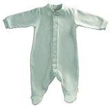 Tadpoles Organic Double Knit Cotton Footed Snap Front Romper