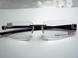 Tag Heuer - TAG HEUER 7106 002 BRUSHED BLUE RIMLESS TITNAIUM EYEGLASSES