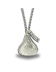 Sterling Silver Officially Licensed Hersheys Kiss Locket with Chain 3/4 inch x 3/4 inch