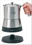 Clatronic KEM 2951 Profi Cook 360° Espresso-Kocher cordless EDS gebürstet/schwarz