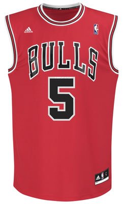 Chicago Bulls Kid's #5 Carlos Boozer Replica Road Jersey - Red