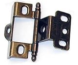 Amerock Full Inset Full Wrap Free Swinging Ball Tip Hinge For 3/4 Doors Dark Antique English (50 Pack)