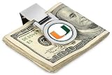 Miami Hurricanes UM NCAA Silver Money Clip