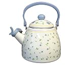 Pfaltzgraff Melissa 2-1/2--Quart Enamel on Steel Whistling Tea Kettle