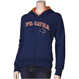 Florida Gators Ladies Royal Blue Full Zip Felt Lettering Hoody Sweatshirt