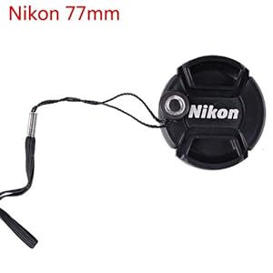 CowboyStudio 77mm Center Pinch Snap-on Lens Cap for Nikon Lens Replaces LC 77 - Includes Lens Cap Holder