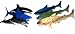 Lot 6 Plastic Ocean Creatures: Fish, Sharks, Dolphins