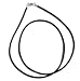 2 Mm Black Rubber Cord with Sterling Silver Finish 20