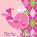 Ocean Preppy Girl 1st Birthday Party Invitations