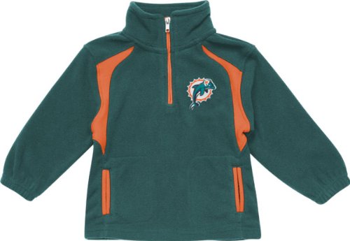 Miami Dolphins Youth Post Game Quarter-Zip Fleece Jacket