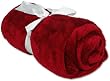 Plush Fleece Blankets - By Threadart - Burgundy