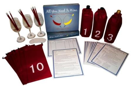 Wine Game Kit - All You Need Is Wine - A Blind Wine Tasting Party Game!