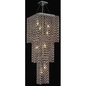 Moda 9 Light Large Pendant in Chrome Crystal Color / Crystal Trim: 63