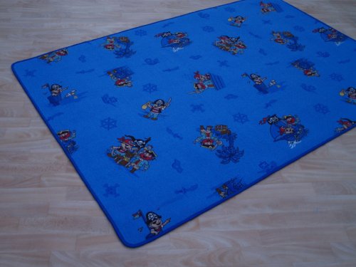 Pirat blau der Spielteppich für Kinder 135x200 cm