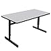 Correll CSA3072M-15 Adjustable Height School/Office/Computer and Training Table, Malamine Top, 30" x 72", Gray Granite/Black