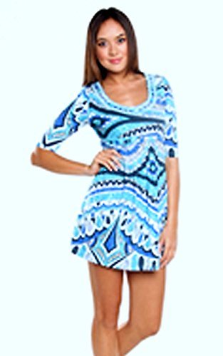 Joyous & Free – Diamond Head, Elbow Sleeve Tunic with Round Neck Collar