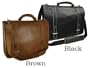 Traditional Double Slip-in Executive Briefcase (#2760-02) (Brown)