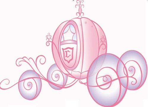 RoomMates RMK1522SLM Disney Princess Carriage Peel & Stick Giant Wall Decal