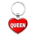 Metal Keychain Key Chain Ring I Love Heart Names Female Q - Queen