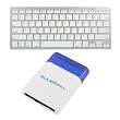 GTMax Silver Bluetooth Wireless Full size Ultra Slim Keyboard for Iphone, The New iPad (2012 Latest Version), Smartphone, Tablet and more (Package include a Mini Brush)