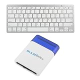 GTMax Silver Bluetooth Wireless Full size Ultra Slim Keyboard + Mini Brush for Iphone, iPad, Smartphone, Tablet and more GTMax Silver Bluetooth Wireless Full size Ultra Slim Keyboard + Mini Brush for Iphone, iPad, Smartphone, Tablet and more