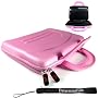 Coby Electronics TF-DVD7307 7-Inch Portable DVD Player KROO Case Carrying Bag Sleeve Briefcase Pouch Eva Magenta Purple + Includes a 4-inch Determination Hand Strap