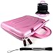 Axion AXN-8701 7-Inch Widescreen Handheld LCD TV KROO Case Carrying Bag Sleeve Briefcase Pouch Eva Magenta Purple + Includes a 4-inch Determination Hand Strap