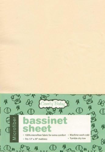 Comfy Baby Super Soft Microfiber Fitted Bassinet Sheet (Ecru)