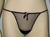 Risque low rise thong 6 (label Small)/Black